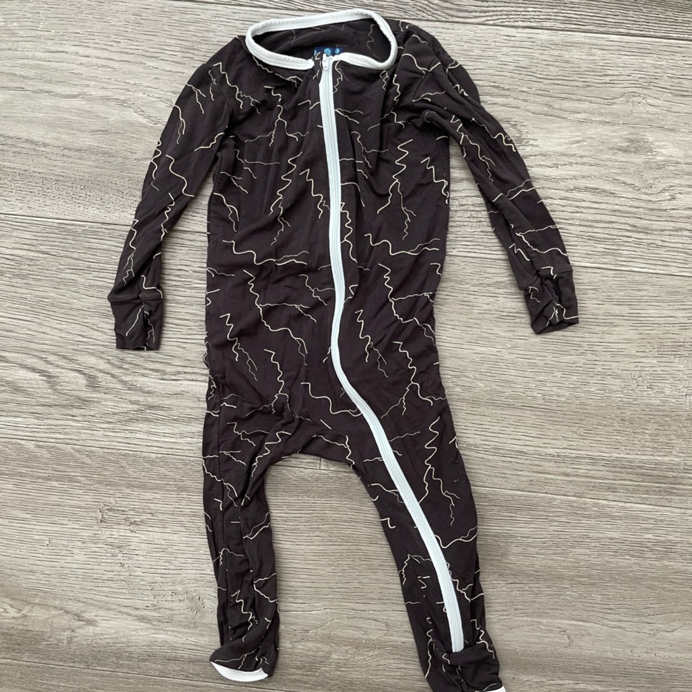Kickee pants stretch coverall lighting bolt
